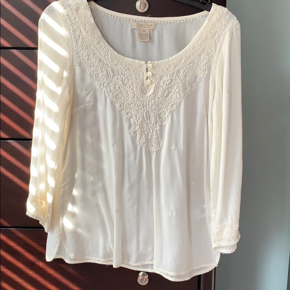 Lucky Brand long sleeve blouse. Great condition.